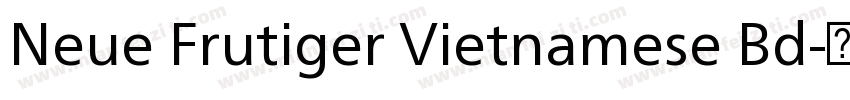 Neue Frutiger Vietnamese Bd字体转换
